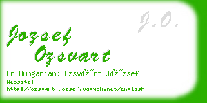 jozsef ozsvart business card